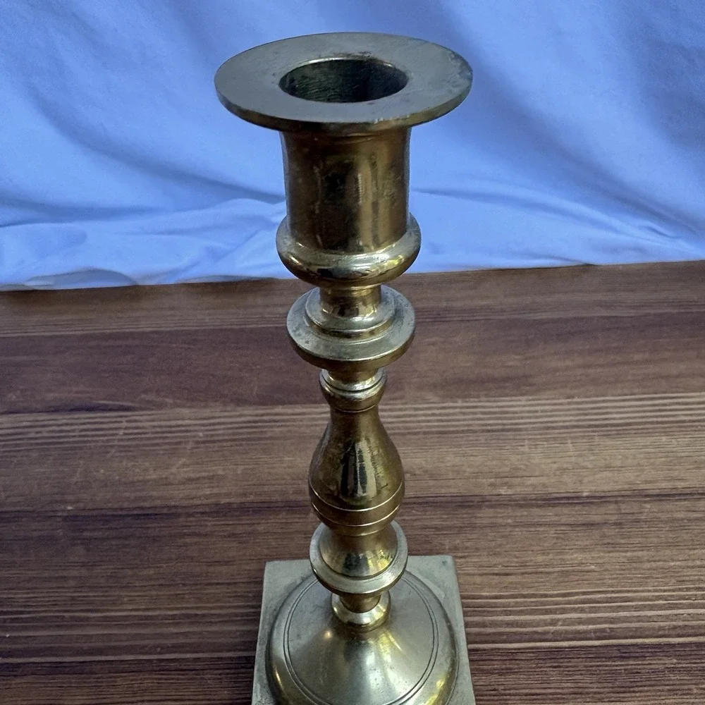 Vintage Solid Brass Candlestick Holder 8
